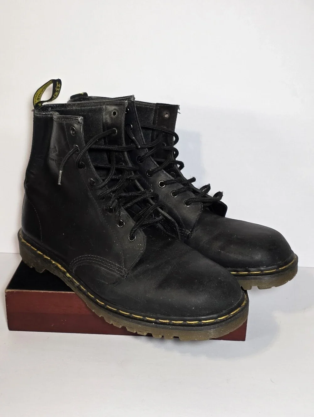Vintage 90s Dr Martens 1460 Made In England Leather Boots Mens 14 UK 13 Lug
